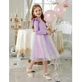 thumbnail image 5 of Oudiya Toddler Tutu Dresses Girls Long Sleeve Ruffle Fall Winter Holiday Star Sequin Tulle Dress 2-6Y, 5 of 7