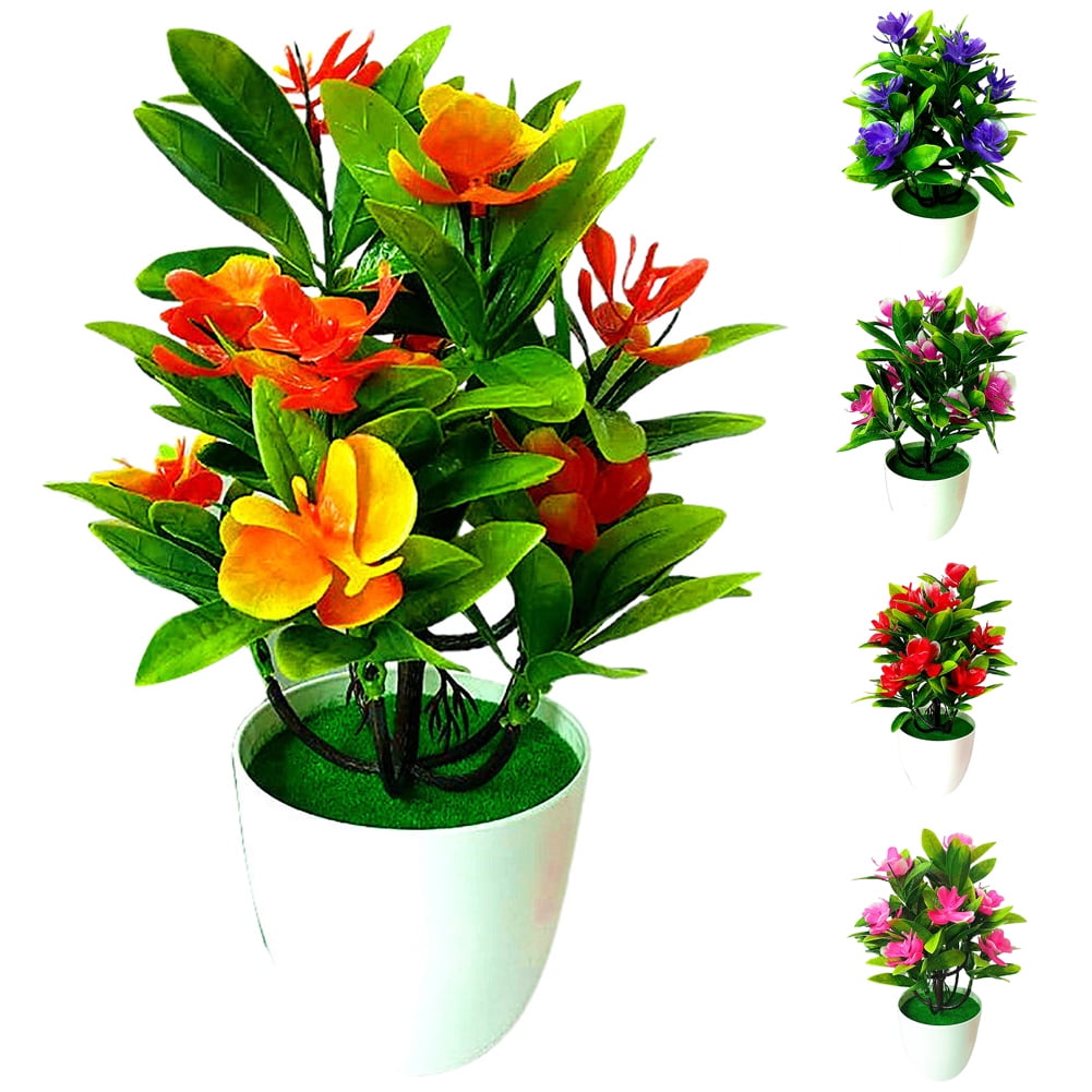 Travelwant Artificial Flowers in Pot Decor Flower Arrangements