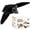 1PCS, variant on Flying Bat Dog Toy, Halloween Interactive Flapping Plush Toy Motion Activated Rechargeable Pet Toy for Small Medium Dogs