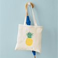 thumbnail image 4 of CafePress - Yellow Stencil Pineapple Cute Women Girls Tote Bag - Unisex Canvas Tote Bag, Beige, 1-Piece, 4 of 6