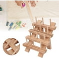 Sewing Thread Shelf, 12 Spools Wooden Sewing Thread Holder Foldable