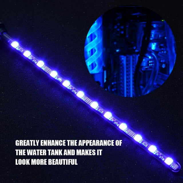 Fosa Réservoir d'Eau de Refroidissement pour Ordinateur 22cm Lumière de Réservoir de Virus Tube LED Lampe Éclairage, Lumière de Réservoir de Virus, Lumière de Réservoir d'Eau pour Ordinateur