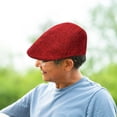 thumbnail image 3 of Gorra de británica Hip Hop transpirable pintor sombreros para pesca viajes conducción Rojo Jinwen boina, 3 of 8
