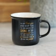 thumbnail image 2 of Christian Art Gifts Ceramic Camp Style Coffee & Tea Mug for Men & Women: Lord Bless You and Keep You - Numbers 6:24-26 Inspirational Bible Verse, Matted Large Beverage Cup, Black & Gold, 13 fl. oz., 2 of 4