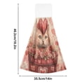 thumbnail image 3 of Wobogo Red Basket Cat Hand Towel Set of 2 Absorbent for Kitchen and Bathroom With Velcro Hanging Loop 18.2×14in, 3 of 7
