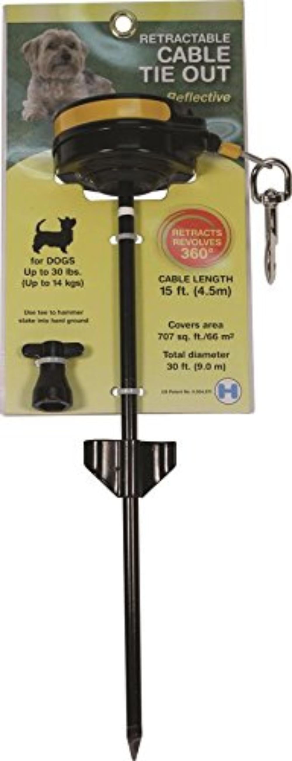 retractable cable dog tie out