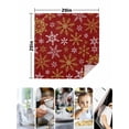 thumbnail image 4 of Christmas Yellow Snowflake Cloth Napkins Set of 8 Reusable Dinner Napkins, Winter Xmas Classic Red Cocktail Napkin Washable Table Napkins for Wedding/Holiday Party/Baby Shower 20"x20", 4 of 7
