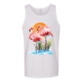 thumbnail image 2 of Wild Bobby, Flamingo Love Print, Animal Lover, Men Graphic Tank Top, White, 3X-Large, 2 of 4