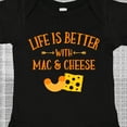 thumbnail image 4 of Inktastic Life's Better Mac & Cheese Boys or Girls Baby Bodysuit, 4 of 5