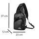 thumbnail image 3 of Pechera Mochila  Bloosom Cruzada Con Usb Moda Tipo Piel Negro, 3 of 3