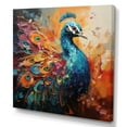 thumbnail image 2 of Designart "Expressionist Portrait of a Peacock I" Animals Wall Decor, 2 of 5