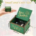 thumbnail image 2 of Caja de música de 1 pieza, mini caja de música de madera, decoración navideña, caja de música con manivela, caja de música creativa vintage tallada antigua, feliz para familiares y amigos ER, 2 of 5