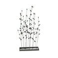 thumbnail image 6 of DecMode Contemporary Black Metal Flowers with Ivory Shaded Rocks Scuplture, 14"W x 31"H, 6 of 14