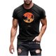 thumbnail image 5 of Hombres Pantalones Cortos de Manga Corta Impresa Casual Cuello Redondo Superior, Camisa de Moda para el Verano Y la Primavera, 5 of 8
