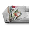 thumbnail image 3 of Art Soft Flannel Fleece Throw Blanket, Watercolor Tulip Flowers Bouquet Feminine Beauty Spring Revival, Cozy Plush for Indoor and Outdoor Use, 50" x 70", Forest Green Magenta, by Ambesonne, 3 of 6