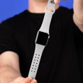 thumbnail image 2 of Classic Colors Silicone Sport Watch Band Compatible with Apple Watch 42/44/45/49mm (Gray), 2 of 5