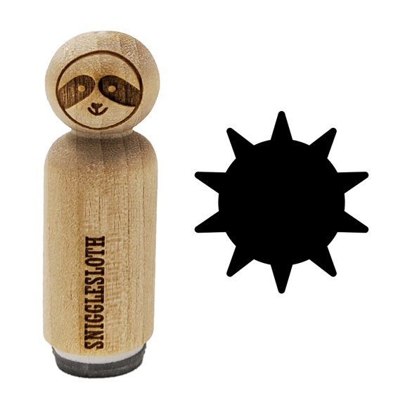 Sun Solid Rubber Stamp for Scrapbooking Crafting Stamping - Medium 1 Inch