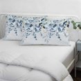 thumbnail image 4 of Navy Blue Eucalyptus Leaves Pillow Covers 16"x24", Retro Country Leaf Botanical Soft Brushed Microfiber Breathable Throw Pillow Covers, Decorative Pillowcase with Zipper for Couch Sofa Bedroom, 4 of 9