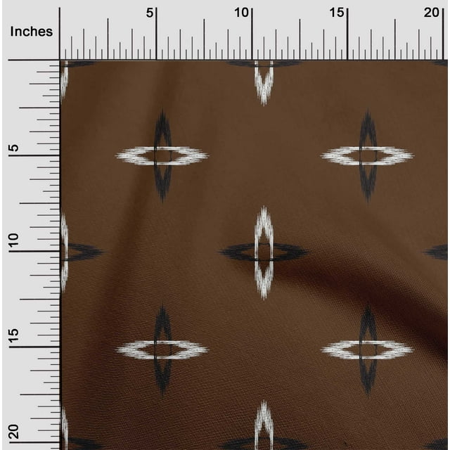oneOone Georgette Viscose Fabric Arrow Ikat Print Sewing Fabric BTY 42 Inch Wide