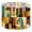 Color 3, variant on Lamp Shades Set of 2 Abstract Blue Rounded Rectangle Geometric Retro Mid Century 13" x 13" x 10" Lampshade for Table Lamps Floor Lamps Lamp Shade Replacement Easy Assembly Required