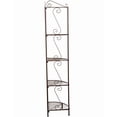 thumbnail image 3 of Bowery Hill 4 Bibliothèque d'Angle avec des Rouleaux Décoratifs en Brun, 3 of 6