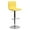 Yellow, variant on Flash Furniture Sammie Contemporary Button Tufted White Vinyl Adjustable Height Barstool with Chrome Base