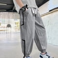 thumbnail image 5 of WAVSUF Boys Jogger Pants with Pockets Elastic Waist Quick Dry Summer Breathable Sports Hiking Pants Gray Size 8, 5 of 7