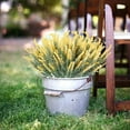 thumbnail image 5 of Morttic 8 Bundles Artificial Lavender Fake Flowers, Outdoor UV Resistant Faux Plants Plastic Greenery for Wedding Bouquets, Farmhouse Outside Patio Home Decor (Yellow), 5 of 7