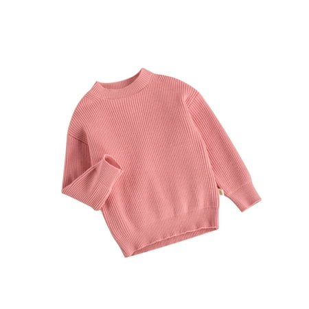 

Baby Girl Boy Knit Sweater Blouse Pullover Sweatshirt Warm Crewneck Long Sleeve Tops for Infant Toddler