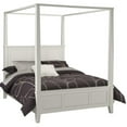 thumbnail image 4 of Homestyles Naples Lit à Baldaquin Grand en Bois, Blanc Cassé, 4 of 13