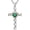 05-May-Emerald, variant on Garnet Cross Necklace for Women 925 Sterling Silver Christian January Birthstone Necklace Heart Cross Pendant Jewelry Birthday Anniversary Christmas Gifts for Mom Wife Daughter Sister