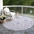 thumbnail image 6 of Addison Rugs Chantille Indoor/Outdoor Transitional Global Lavender Machine Washable Round Rug, 8' x 8', 6 of 7