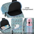 thumbnail image 4 of Sling Backpack,Light Blue Christmas Snowman Pattern Sling Bag with Water Bottle Holder,Waterproof Sling Bag for Men/Women with Headphone Jack for Hiking,Travel, 4 of 6