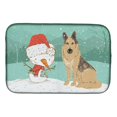 thumbnail image 1 of Carolines Treasures CK2033DDM German Shepherd & Snowman Christmas Dish Drying Mat, 1 of 1