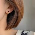 thumbnail image 2 of Ear Buckle Earring Temperament Simple Small Circle Earring High End Light Luxury Accessories Jewelry, 2 of 3