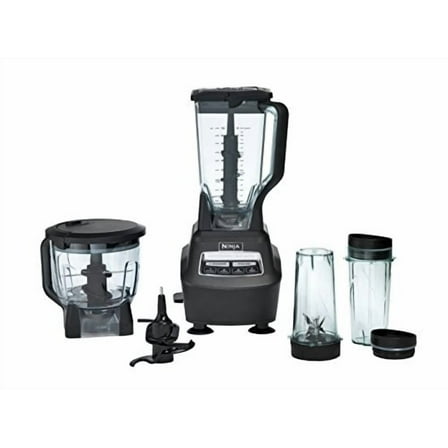 Ninja BL770 Mega Kitchen System and Blender with Total Crushing Pitcher, Food Processor Bowl, Dough Blade, To Go Cups, 1500-Watt Base, Black