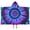 Blue Purple Tie, variant on Colorful Tie Dye Mandala Pattern Hooded Bath Towel,50"x30" for Ages 3 To 12 Kids, Quick Dry Lightweight Soft Microfiber Hood Beach Towel Cover Up for Kids