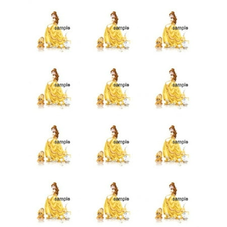 Belle Princess Image Edible /cupcake Toppers Frosting Sheet