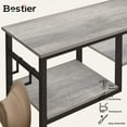 thumbnail image 2 of Bestier Table Console Étroite en Métal, Table de Couloir à 4 Niveaux avec Étagères, Gris Rétro, 2 of 6