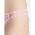 thumbnail image 5 of No Boundaries Strappy Lace Thong Panties, 3-Pack, Women's XS-XXXL, 5 of 7