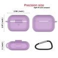 thumbnail image 4 of AirPods Pro Cases Cover, AirPods Pro Case with Keychain, Njjex Carring Case with Keyhchain for 2019 Airpods Pro Charging Case [Front LED Visible] Soft Slim Silicone Case Skin -Purple, 4 of 9
