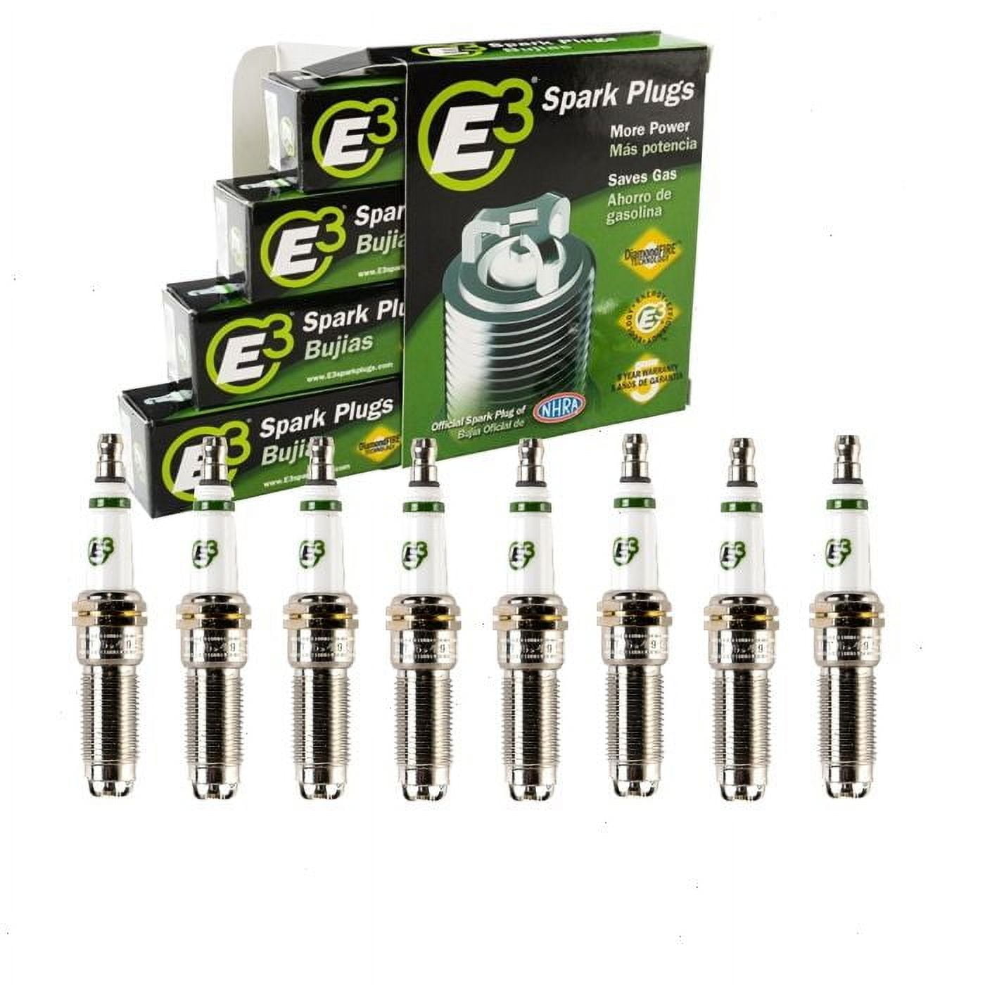 8 pc E3 Spark Plugs compatible with Cadillac Escalade 6.2L V8 2015-2021