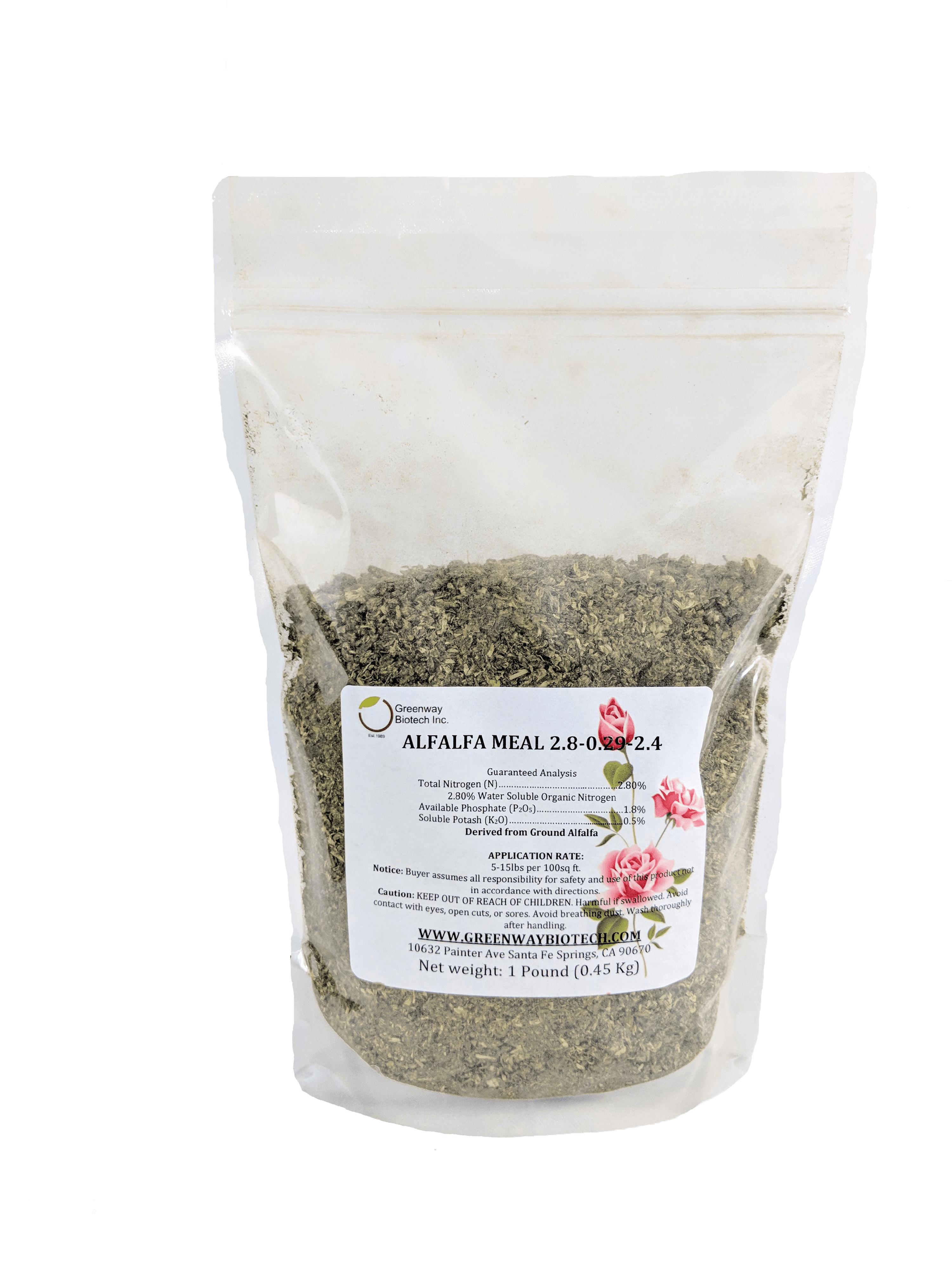 Greenway Biotech 1 Pound Organic Alfalfa Meal Fertilizer 2.800.292.40