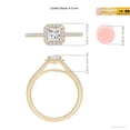 thumbnail image 5 of ANGARA Natural 0.52 Ct. Diamond Halo Engagement Ring in 14K Yellow Gold for Women (Ring Size: 12), 5 of 10