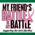 thumbnail image 3 of CafePress -  My Battle Too Friend Breast Cancer T Shirt - Women's Traditional Fit Dark T-Shirt, 3 of 4