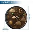 thumbnail image 3 of Indoor 12' Voice-Activated Luminous Decoration Wall Clock With LED Night Light Gold Foil, 3 of 8