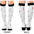 thumbnail image 2 of 1 Pairs Cute Stars Compression Socks for Women Men Knee High Stocking for Running, Athletic, Medical Gift, 2 of 7