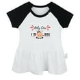 thumbnail image 1 of Holy Cow I'm One Funny Dresses For Baby, Newborn Babies Skirts, Infant Princess Dress, 0-24M Kids Graphic Clothes (Black Raglan Dresses, 18-24 Months), 1 of 4