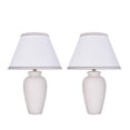 thumbnail image 1 of Aspen Creative 40210-12, Two Pack, 22" High Transitional Ceramic Table Lamp, Hardback Empire Shaped Lamp Shade in Off White, 14" Wide, 1 of 4