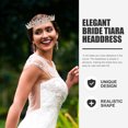 thumbnail image 5 of WASHWEPE 1Set Wedding Bridal Headpiece Crown Shape Zinc Alloy for Elegant Wedding Decor, 5 of 8